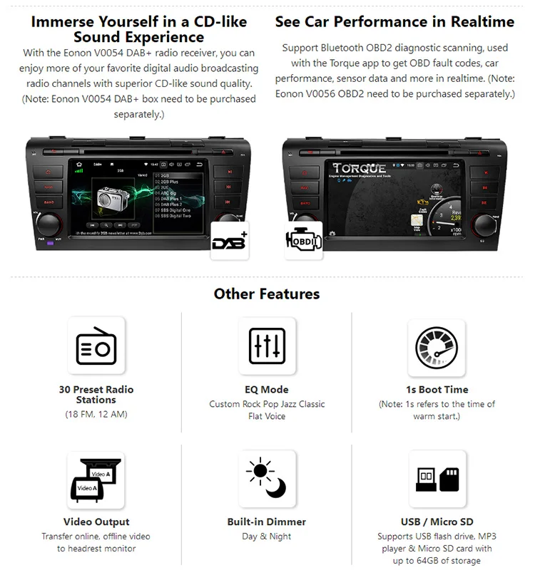 Perfect 7" Android 8.0 Oreo OS Car DVD Multimedia Navigation GPS Radio for Mazda 3 2004-2009 with PIP Multi-Tasking Function Support 7 Perfect 7" Android 8.0 Oreo OS Car DVD Multimedia Navigation GPS Radio for Mazda 3 2004-2009 with PIP Multi-Tasking Function Support 7