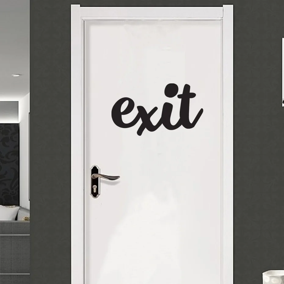 Buy Creative Funny Wall Stickers Bathroom Glass Exit