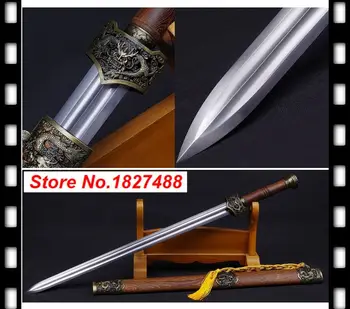 

High Manganese Steel Double Groove Blade Chinese sword of Han dynasty sharp knives nice gift