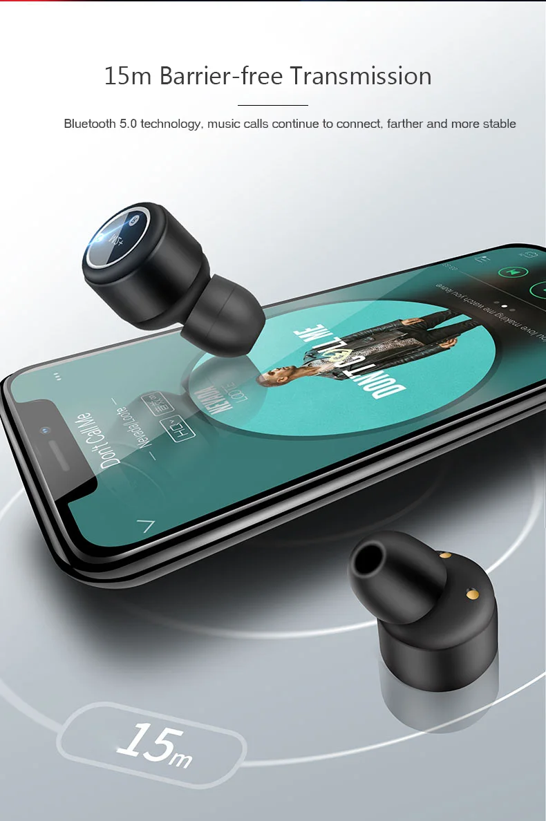 Bluetooth 5,0 наушники TWS беспроводные наушники Беспроводные свободные руки водонепроницаемые спортивные наушники гарнитура с микрофоном зарядная коробка PK X2T