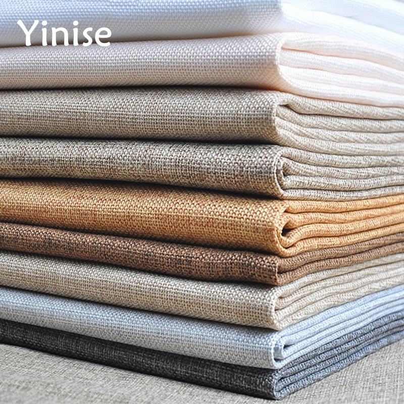 

100x150cm Linen Cotton Fabric For Patchwork Quilting Thick Linen Cloth For Sofa Material DIY Curtain Canvas Cushion Tablecloth