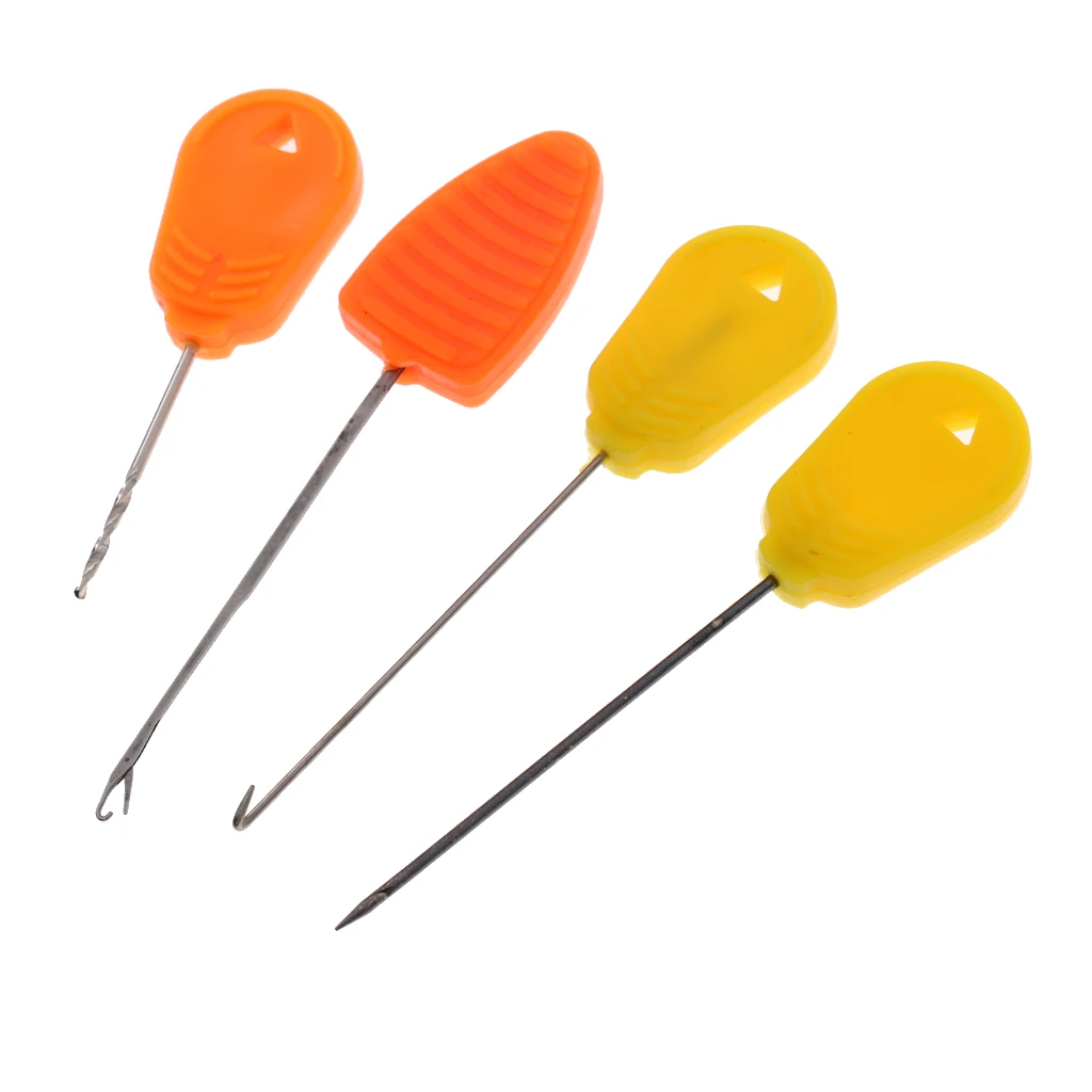 4Pcs Carp Fishing Needle Baiting Hook Drill Fishing Rigging Needle Making Tool Accessories