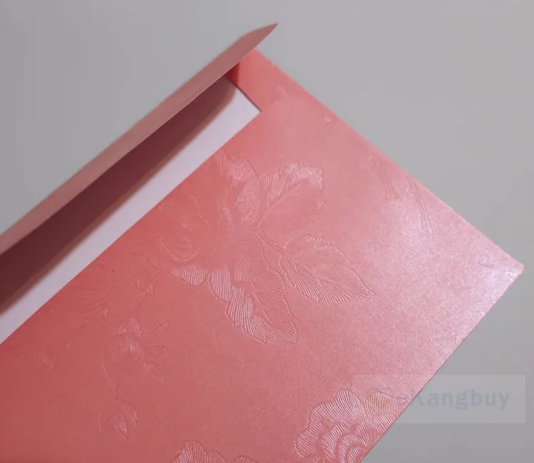 50 шт. розовый цвет подарочные конверты, тисненые/жемчуг специальная бумага Enevlepe