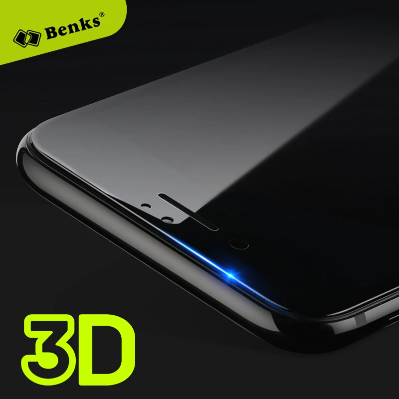Для iPhone 8 7 Закаленное стекло протектор экрана Benks XPRO + 3D полное покрытие Защитная