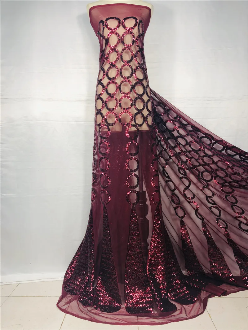 

Новый дизайн, H-194154 кружевная ткань, вышитая фатиновая кружевная ткань с блестками для модных показов