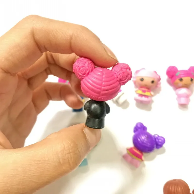 6 шт./лот 3 см мини куклы Lalaloopsy аксессуары Игрушки для девочек фигурки игрового