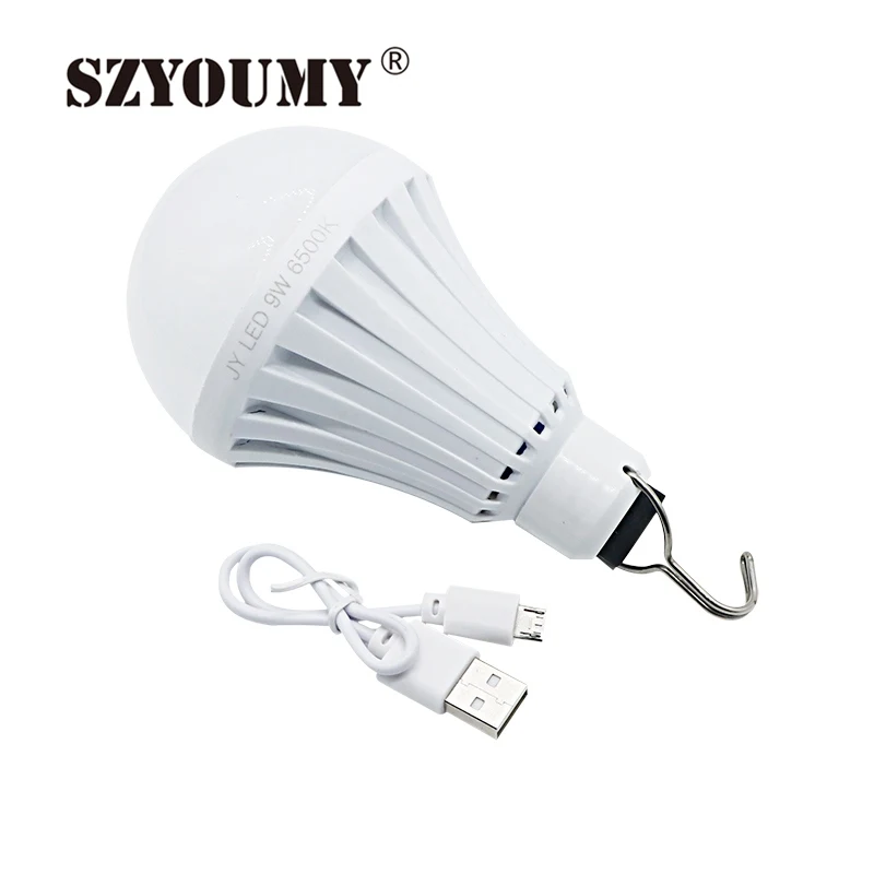 SZYOUMY USB  LED  Bulbs Tubes  Rechargeable Lights Lampada 