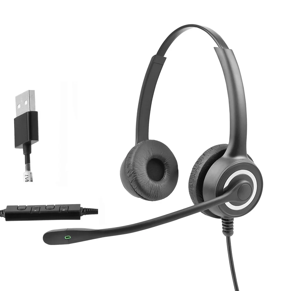 

New 228MP Call Center Headset Office Telephone With Microphone Ear Earphone For Office Driver Call Center Skype