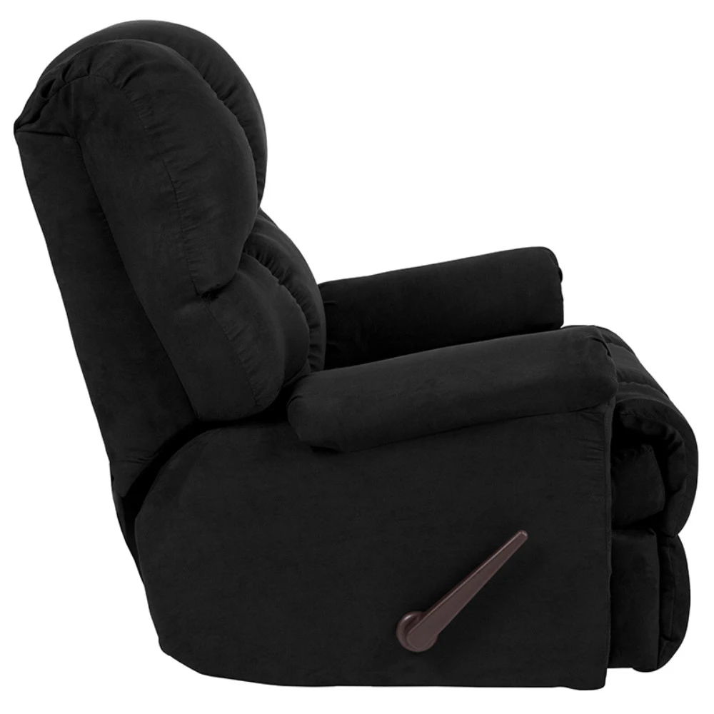 Riverstone Sierra Black Microfiber Rocker Recliner (1)