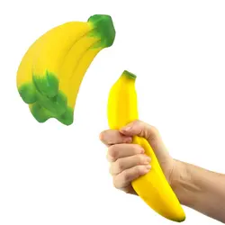Новый 17 см милые банановый Squishy супер замедлить рост Jumbo моделирование фрукты мягкие стресса малыш весело игрушки для детей подарок падение