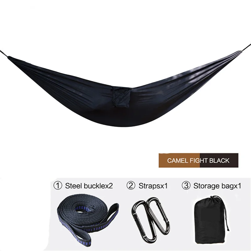 

Camping Double person Hammock Portable Lightweight Nylon Fabric Hamack beds for Outdoor hiking Travel Suspension garden Hammock