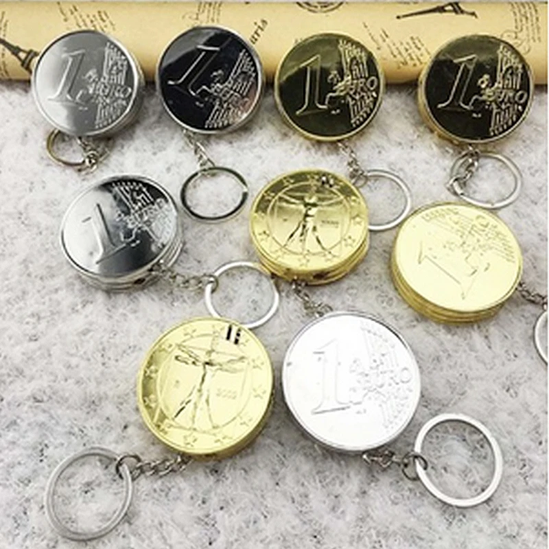 

1pc Creative coin lighter butane gas lighter to wear gold keychain portable windproof LIGHTER for cigarette Cigar