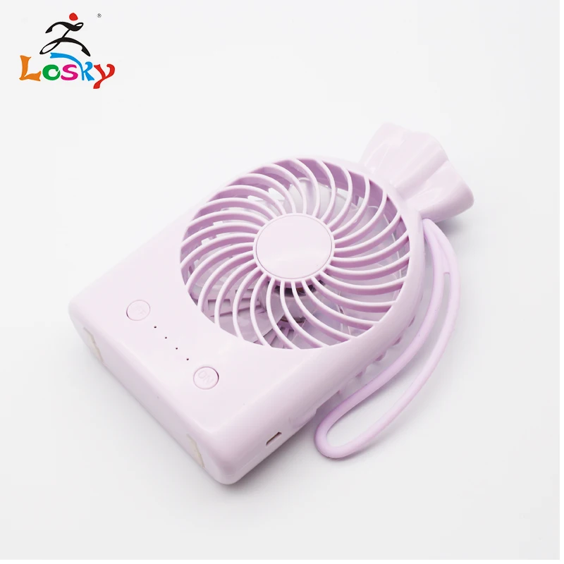 

lozky Desk Fan, Personal Portable Mini USB Rechargeable Cooling Fan with LED Light for Traveling Room Office Car