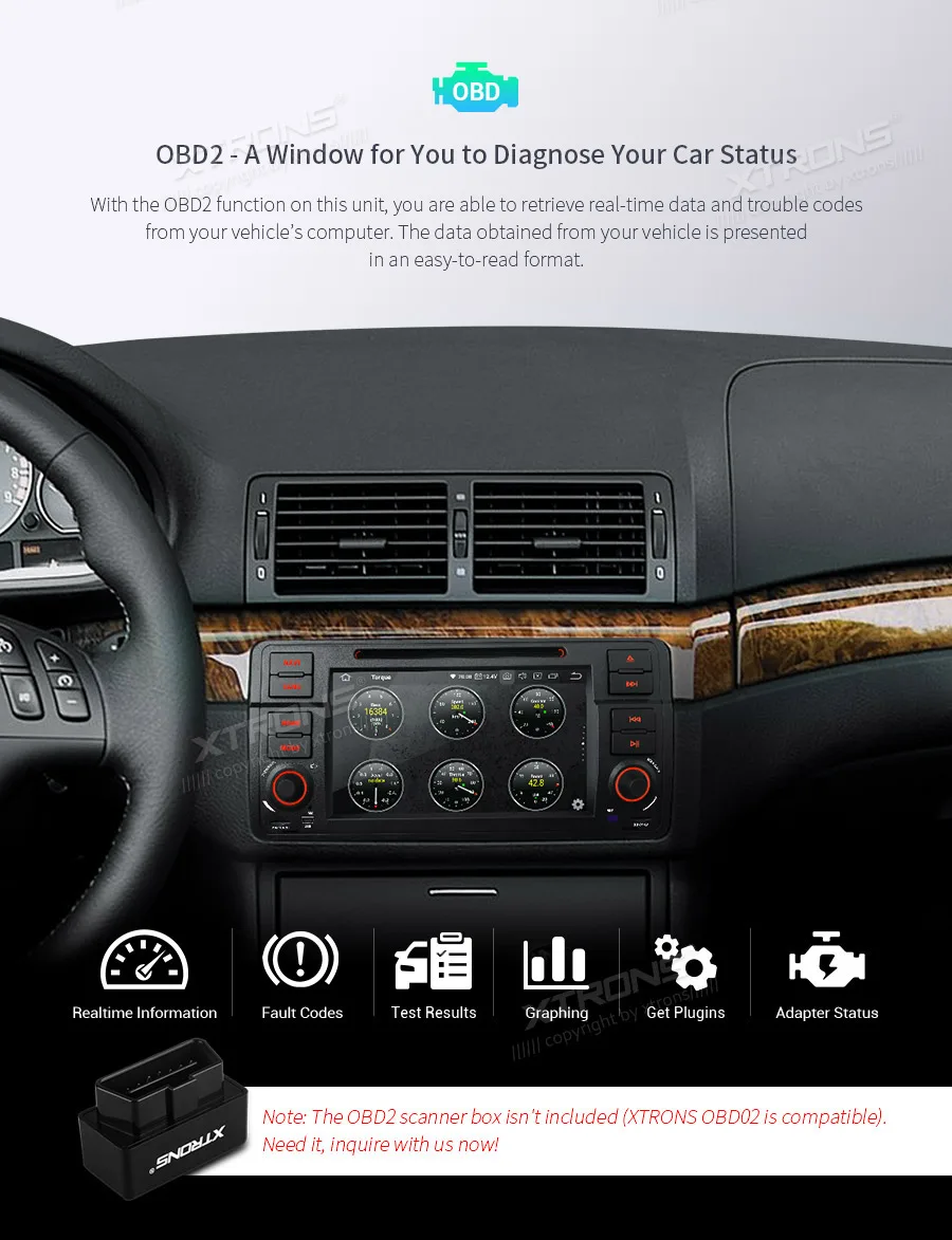 Clearance XTRONS PX6 Android 9.0 64G Car Stereo DVD Radio Player GPS for BMW E46 Sedan 1998-2000 2001 2002 2003 2004 2005 For Rover For MG 19