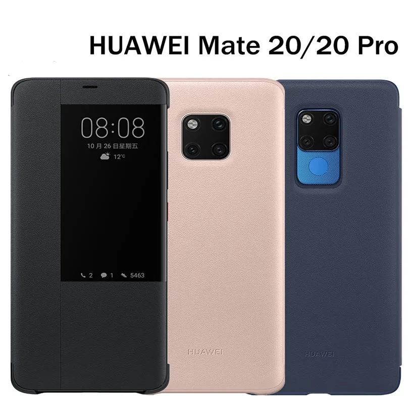 Оригинальный 100% Официальный умный защитный чехол для HUAWEI MATE 20 Pro кожаный флип с