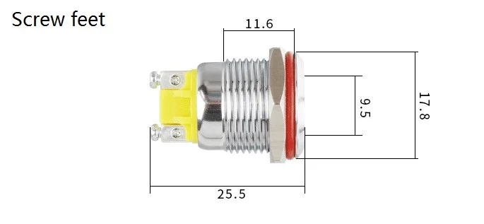 Flash СВЕТОДИОДНЫЙ Pilot 16 мм металлический мигающий индикатор светильник 6v 12v 220v светодиодный Водонепроницаемый мигать пилот, сигнальный огонь с проводом