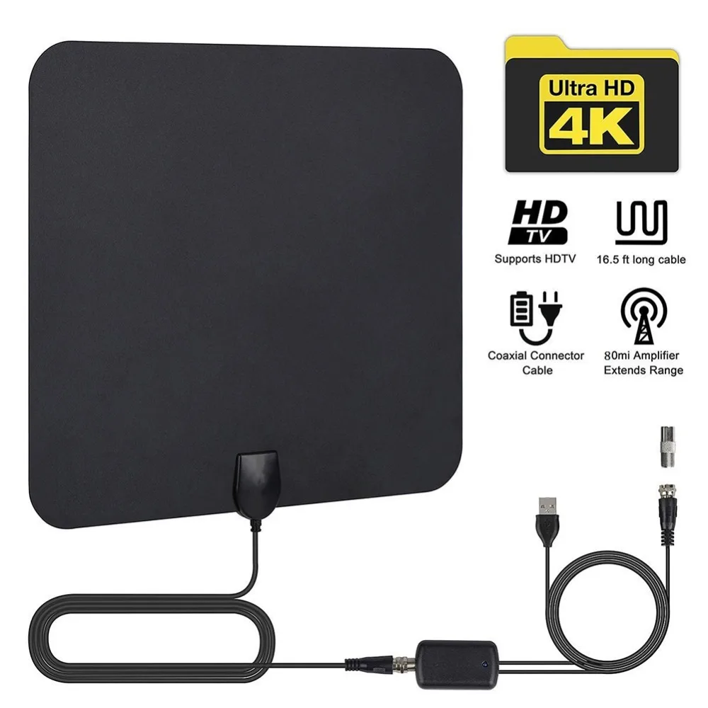 Цифровая антенна 4K HD TV 1080p/ATSC ТВ длинный дистанционный усилитель удлиняет радиус