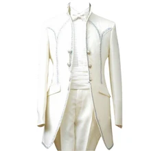 Мужские костюмы с блестящими блестками из 4 предметов HCF by Air, вечерние костюмы с отворотами(пиджак+ штаны+ галстук-бабочка+ корсет