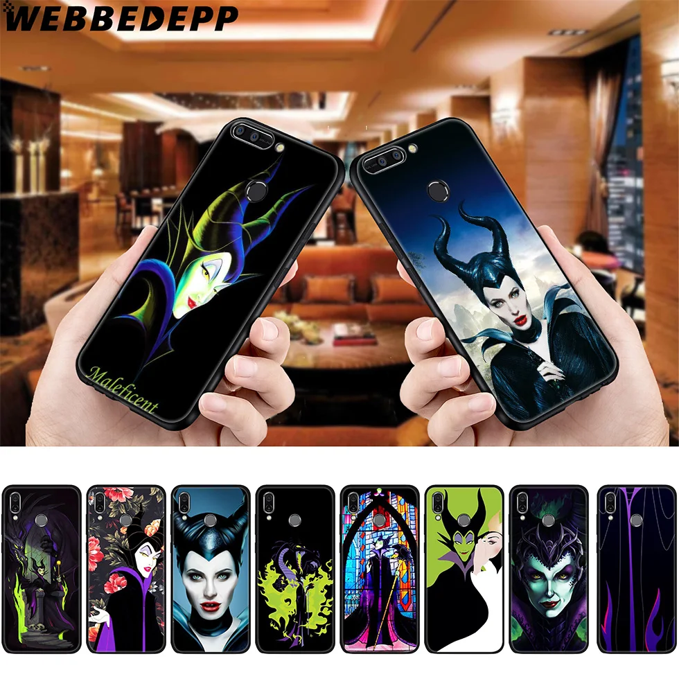 WEBBEDEPP Witch Maleficent Soft Case for Huawei P8 P9 P10 P20 P30 Lite Pro P Smart Z Plus 2019 Y6 Prime 2018 2017 Mini |