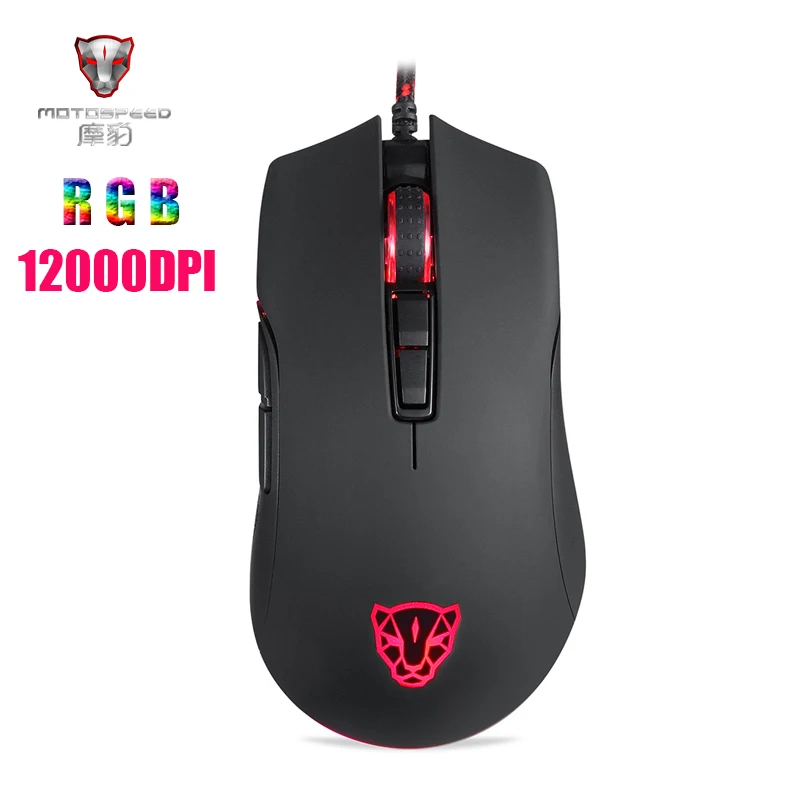 Motospeed V70 PMW3360 Sensor Gaming Mouse 12000DPI 7 Buttons PUBG RGB LED Backlight Optical Wired Mice Fire Key for FPS Gamer|Mice| - AliExpress