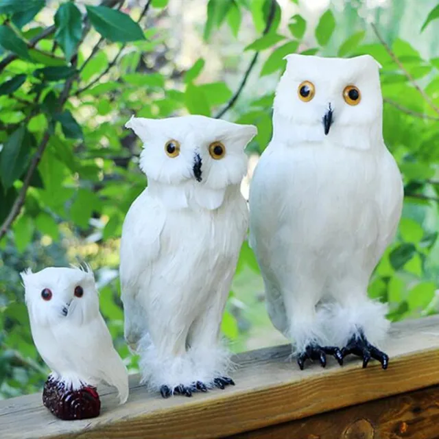 Zilin New White Simulated Owl Pet Decor Home Decoration 3 White Simulated Owl Pet Decor Home Decoration 3 Sizes For Option