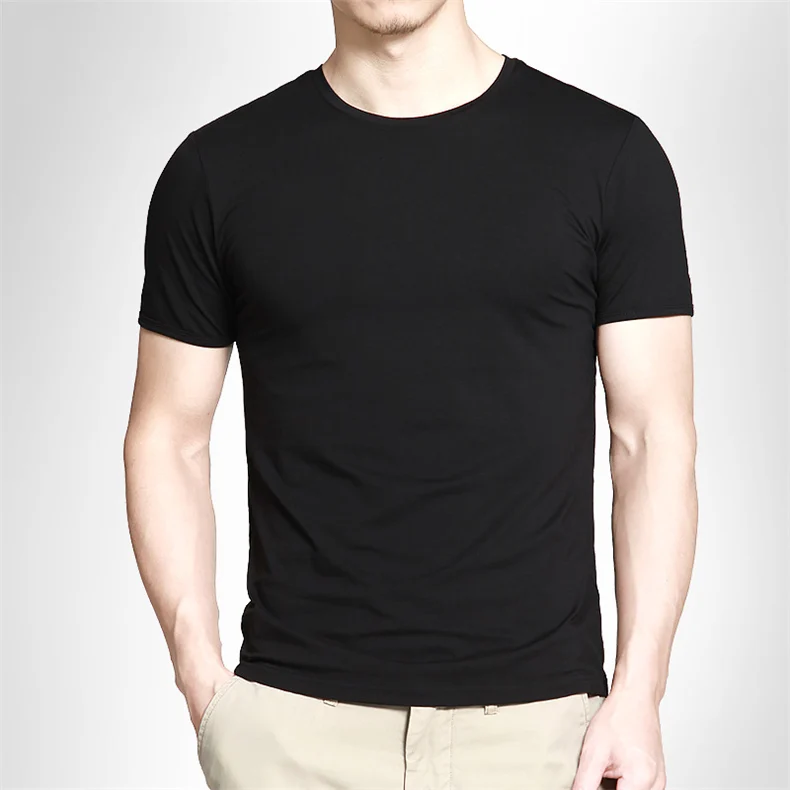 Muls Brand High quality Summer mens clothing cotton T shirts Men Casual basic short Tees Tops Black White Gray M-3XL Cheap Price-03