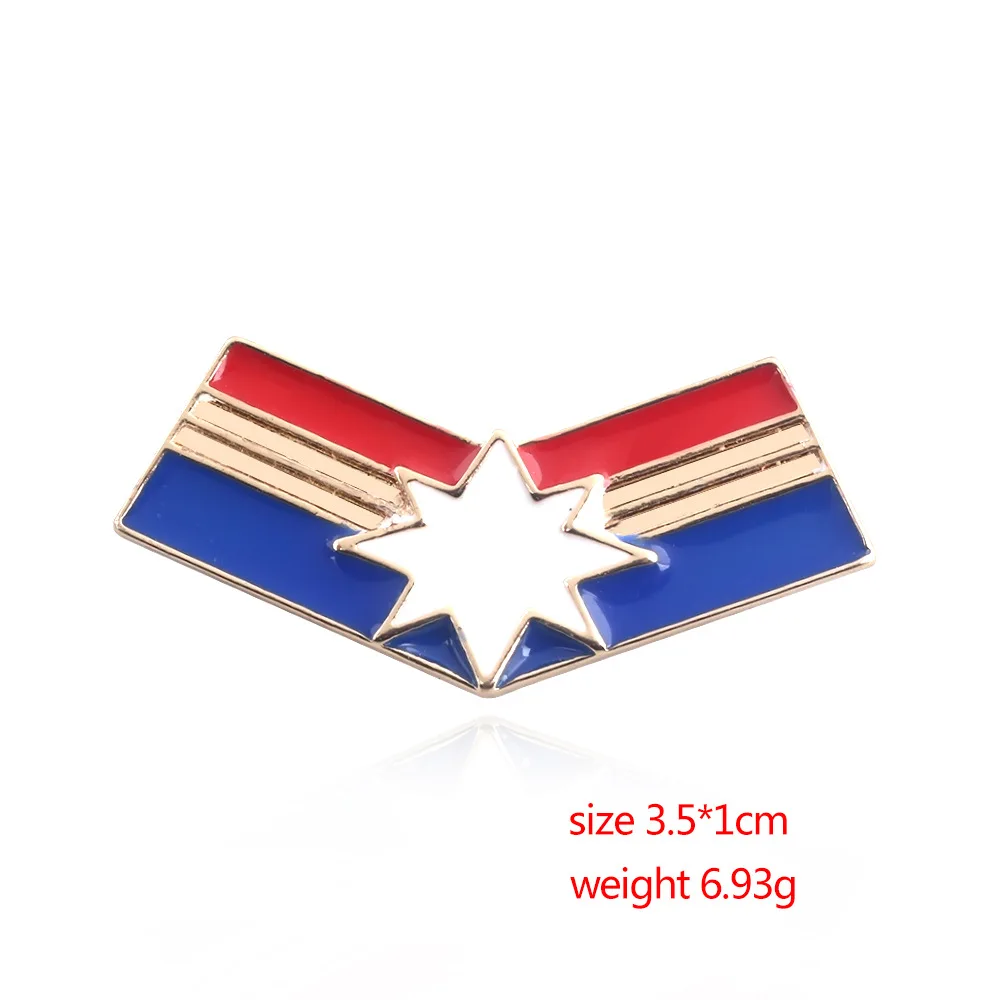 

Newest Avengers 3 CAPTAIN Ms Marvel Carol Danvers Captain Marvel Brooch Superhero Cosplay Jewelry brooch Badge