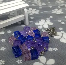 300pcs/lot wholesale square crystal vial pendant Glass Crystal perfume wish bottle name on rice art necklace diy jewelry gifts