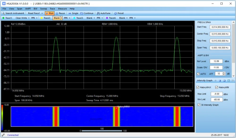 Hantek HSA2030A цифровой анализатор спектра 9 кГц~ 3 ГГц монитор спектра 161дб Частотный Спектрограф в продаже