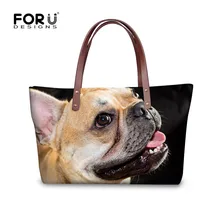 Forudesigns/Французский Bull Dog Для женщин большой Сумки Высокое качество Tote Курьерские Сумки для дам большой Ёмкость Топ-ручка Сумки на плечо