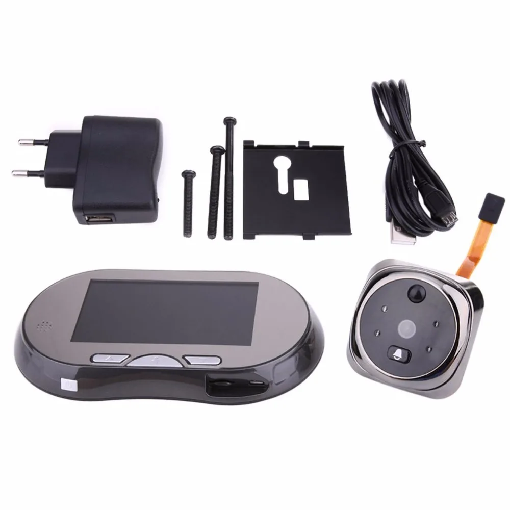 

4.3" Touch Screen Digital Doorbell 160 Degree HD Wide Angle Peephole Viewer Door Eye Doorbell Night Vision Zinc Alloy Magic eye