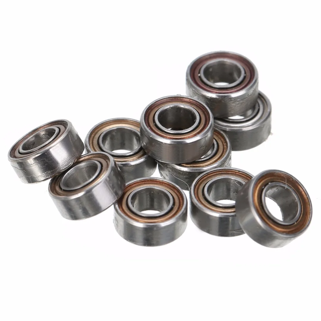 10Pcs Silver Deep Groove Miniature MR63ZZ Ball Bearing Seat Mayitr High