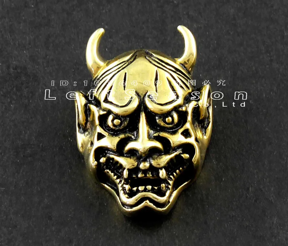 Conchos для кожаных отверток латунный японский буддист Evil Oni Noh Hannya Concho для кошелька металлические декоративные пуговицы