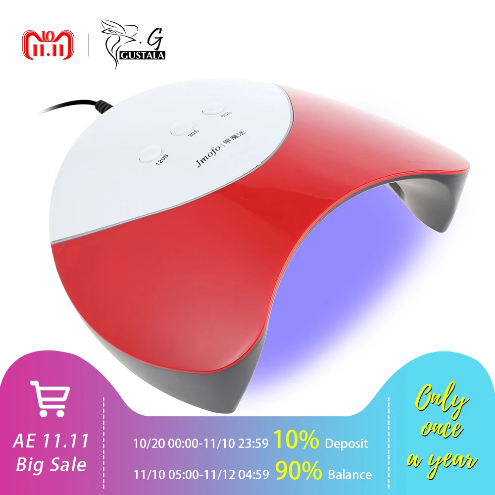 

Jmofo 36W Dual UV LED Lamp Nail Dryer Manicure Tools Auto Sensing Therapy Machine Nail Tools With 60s/90s/120s Timer Setting