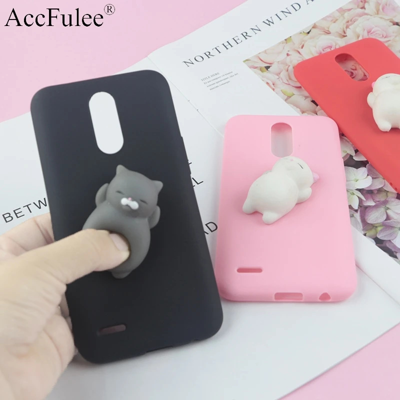 

Cute Toys Squishy Case For LG K8 2017 Funny Cat Cases For LG K8 2017 M200N X300 LV3 MS210/LG Aristo M210 5.0" Phone Bags Cover