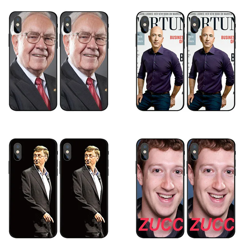 

Jeff Bezos Bill Gates Warren Buffett mark Zuckerberg The world's rich list cover phone case for iPhone 5 6 6s 7 7plus 8 8plus