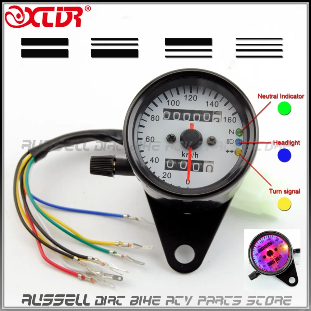 

Motorcycle Backlit Dual RETRO VINTAGE Speedometer Odometer Gauge For HONDA Monkey Dax Mini trail Z50 J R VTX 1300 1800 750