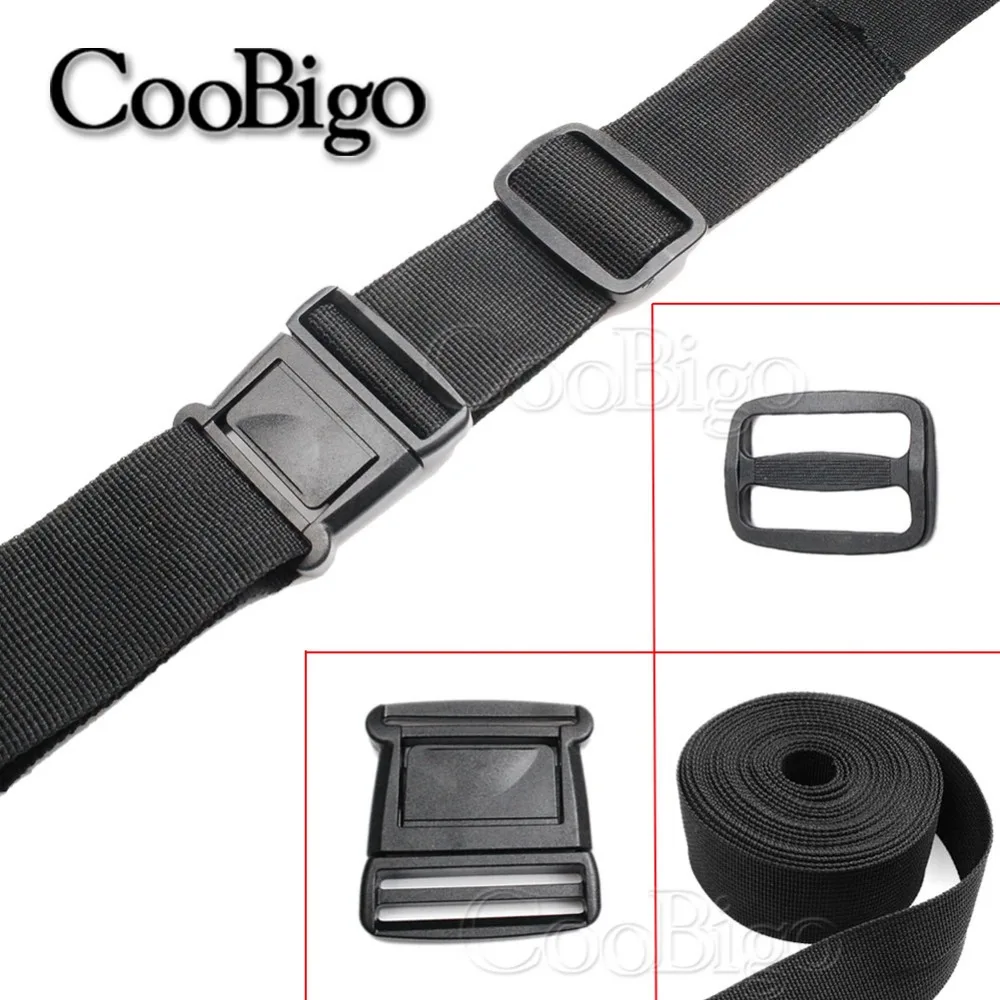 

Assorted 1-1/2" Side Release Center Buckle & PP Band Strap & Tri-Glide Slider Outdoor Tatical Backpack Sports Luggage Bags Parts