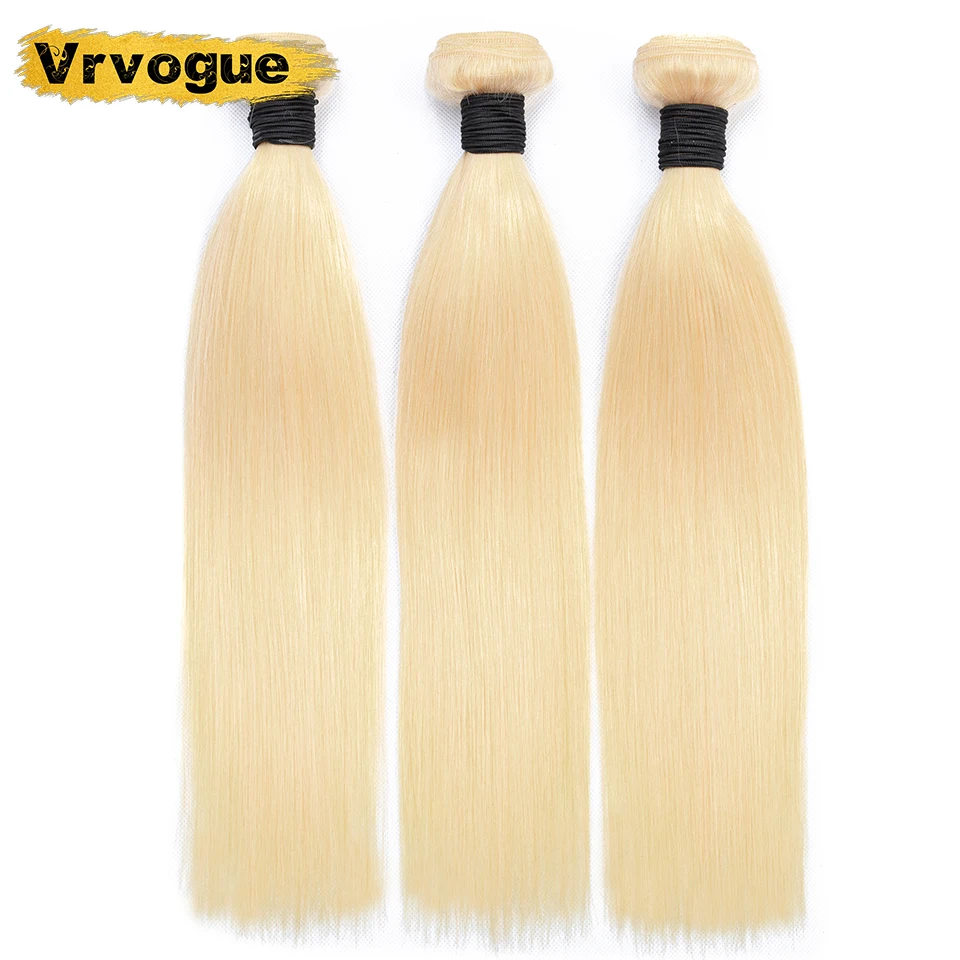 Vrvogue 613 прямые пряди бразильские волосы плетение 3 медовые Remy человеческие для