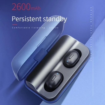 

T1 TWS V5.0 Mini Bluetooth Earphone Headset 3D Stereo Wireless Earbuds Sport Handsfree Earphones With Microphone Charging Box
