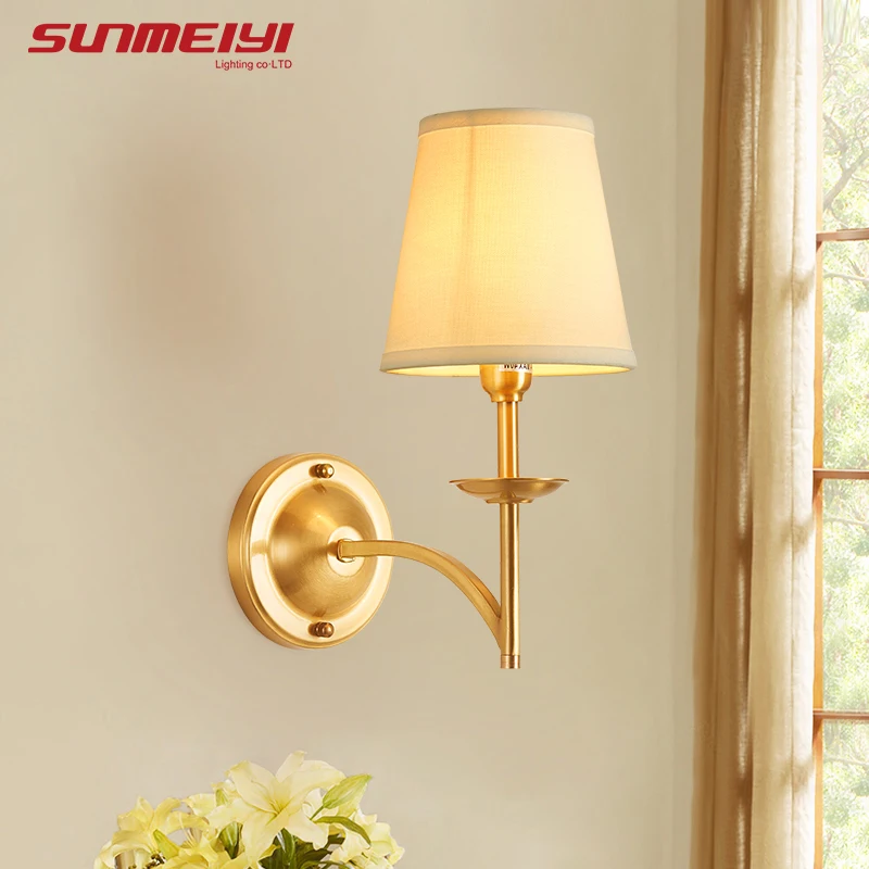

Modern Full Copper LED Wall Lamps Bedside luminaria de parede Vintage Wall Lamp Lights Fixture For Living room Bedroom