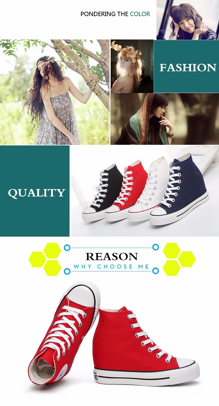 KUYUPP High Top Canvas Women Shoes Espadrilles Spring Autumn Womens Wedges Shoes Lace Up Casual Shoes For Female Sapatilha YD120 (23)