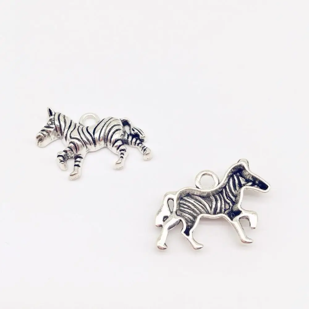 

Vintage 10 pcs alloy zebra charms zebra pendants fit DIY handmade necklace earring bracelet charms Jewelry Making