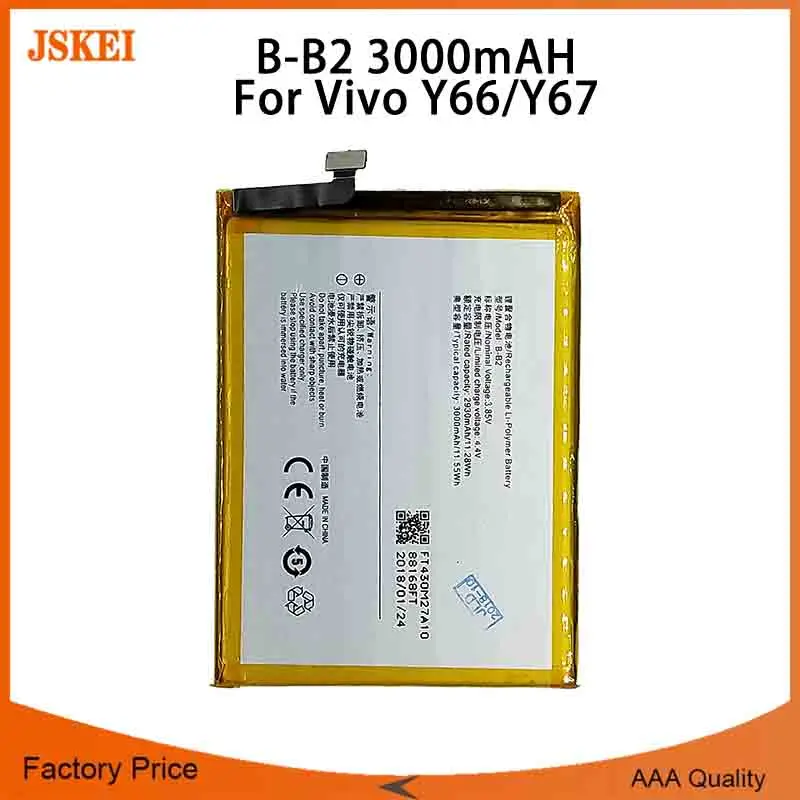 

For VIVO Y66 Y67 B-B2 3000mAh Battery Lithium Polymer Cellphone Battery Test One By One