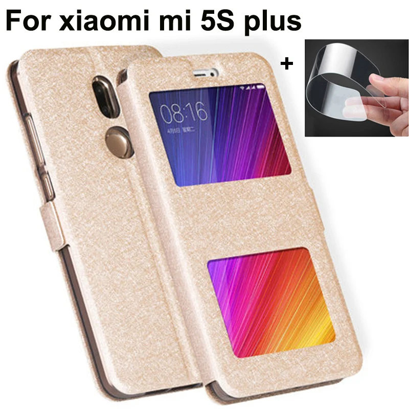 Открытое окно для xiaomi mi 5S plus чехол mi5S телефона из искусственной кожи