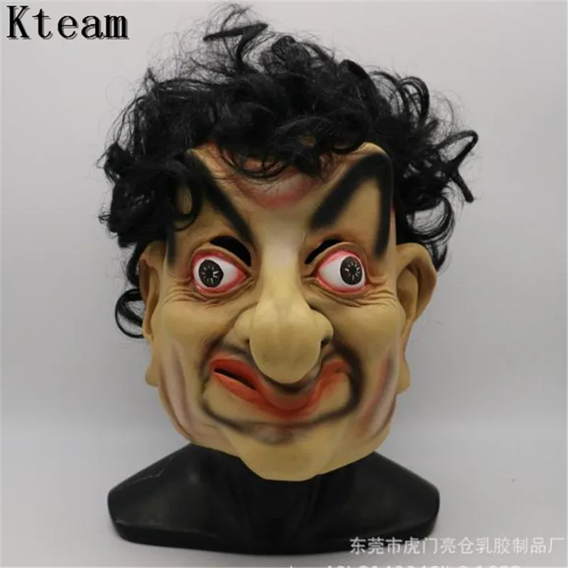 

Top Grade 2019 Famous Man Mask Full Face Head Party Mask Mr Bean Face Mask Halloween Party Cosplay Male Head Mask Fancy Dress
