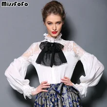 MissFoFo One Piece font b Blouse b font Shirt Slim Embroidery Women s Demi Season Fashion