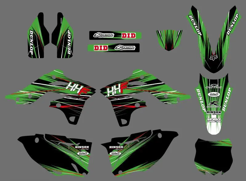 

New Style 0440 TEAM GRAPHICS & BACKGROUNDS DECALS STICKERS Kits For Kawasaki KX250F KXF250 2013 2014 KX 250F KXF 250