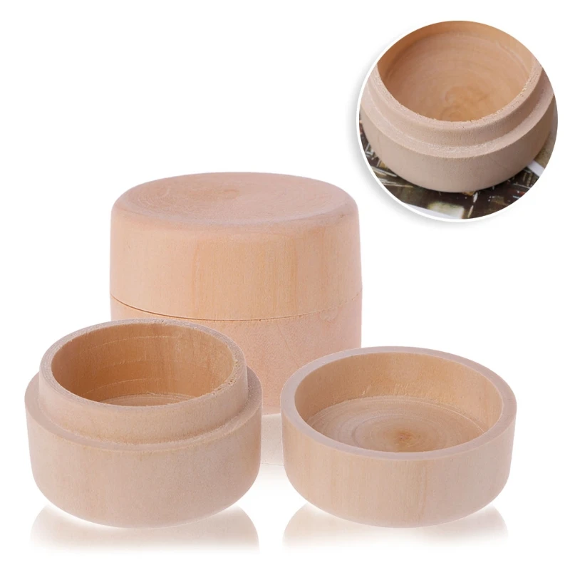 

Small Round Wooden Storage Box Handmade Jewelry Organizer Soap Crafts Case