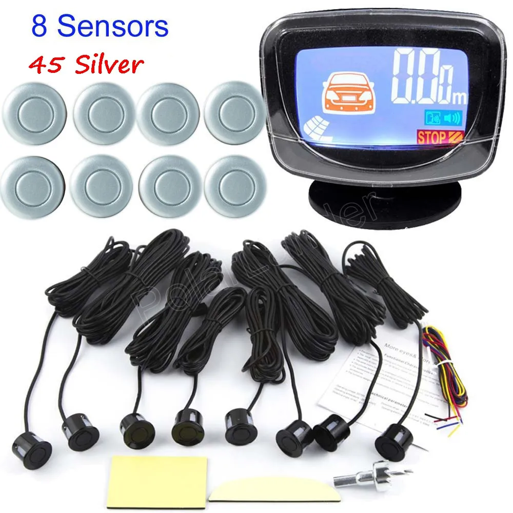 8 sensors car parking assist system parking sensor reverse backup radar